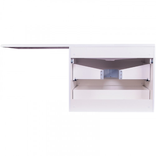 Тумба под раковину Style Line Даллас Люкс Plus 140 L СС-00002386 подвесная Белая МДФ / ЛДСП