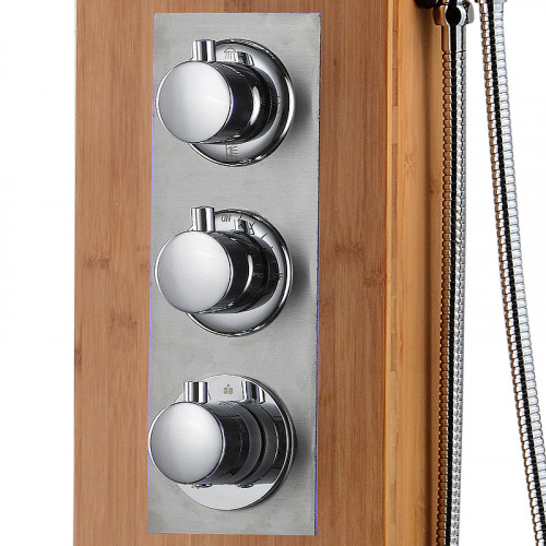 Душевая панель beWash BV6TMSP3024 с гидромассажем Бамбук латунь на стену