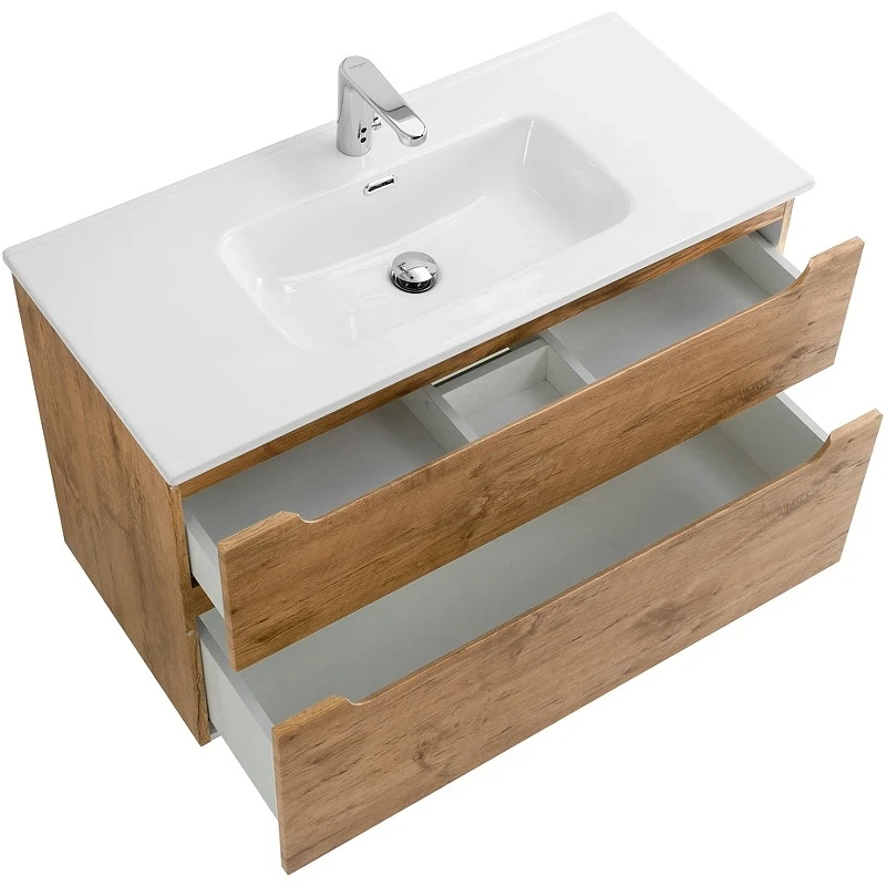 Тумба под раковину BelBagno Etna-H60 90 ETNA-H60-900-2C-SO-RN-P подвесная Rovere Nature МДФ / ЛДСП