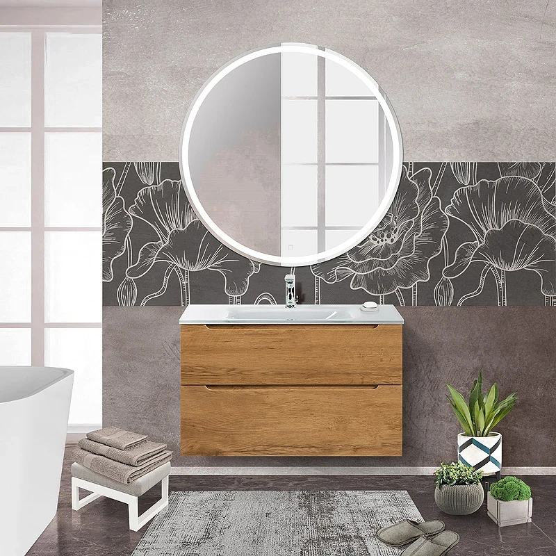 Тумба под раковину BelBagno Etna-H60 90 ETNA-H60-900-2C-SO-RN-P подвесная Rovere Nature МДФ / ЛДСП