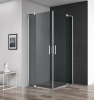 Душевой уголок Cezares Slider 100x80 SLIDER-AH-2-70/80-90/100-GRIGIO-Cr профиль Хром стекло серое