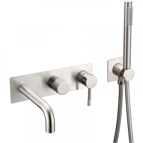 Смеситель для ванны Boheme Uno 464-3-NB Никель брашированный латунь встраиваемый