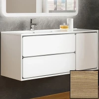 Тумба с раковиной SanVit Бруно-2 120 L kbruno2120 с фактурой под дерево подвесная Карпатская ель МДФ / ЛДСП