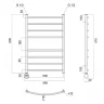 Электрический полотенцесушитель Domoterm Калипсо П8 500x800 EL Хром нержавеющая сталь