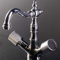 Смеситель для раковины Boheme Royal Cristal 272-Royal/CRSTblack Хром латунь