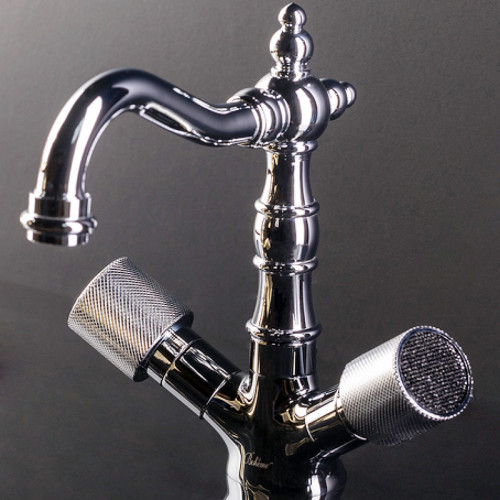 Смеситель для раковины Boheme Royal Cristal 272-Royal/CRSTblack Хром латунь