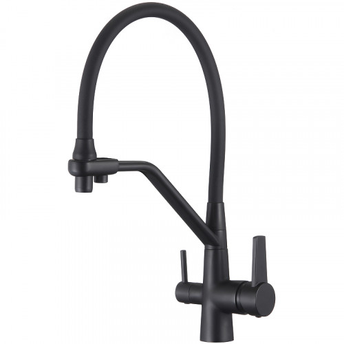 Смеситель для кухни D-Lin D159317-A Черный матовый латунь