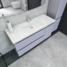 Тумба под раковину Caprigo Forte 120 36117R-SF028 подвесная Серая матовая МДФ / ЛДСП