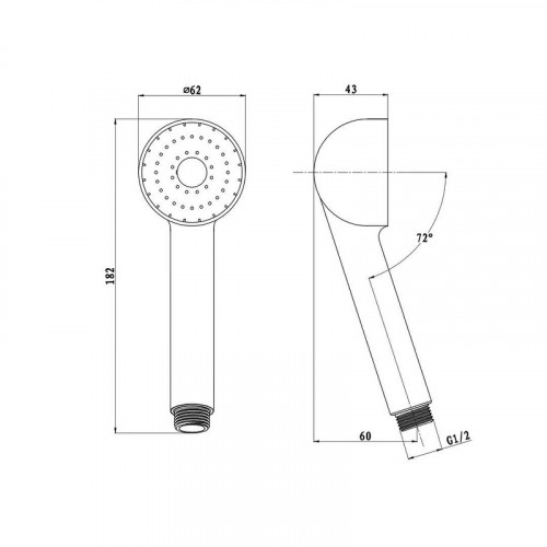Ручной душ Olive's D190 цвет Хром
