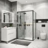 Душевой уголок Grossman Cosmo 120х80 120.K33.02.1280.42.00 профиль Графит сатин стекло прозрачное