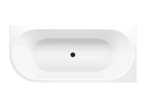 Акриловая ванна Aquanet Family Elegant B 3806-N-GW-MB 180x80 R 293078 цвет Черный матовый Белый