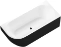 Акриловая ванна Aquanet Family Elegant B 3806-N-GW-MB 180x80 R 293078 цвет Черный матовый Белый