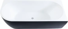 Акриловая ванна Aquanet Family Elegant B 3806-N-GW-MB 180x80 R 293078 цвет Черный матовый Белый