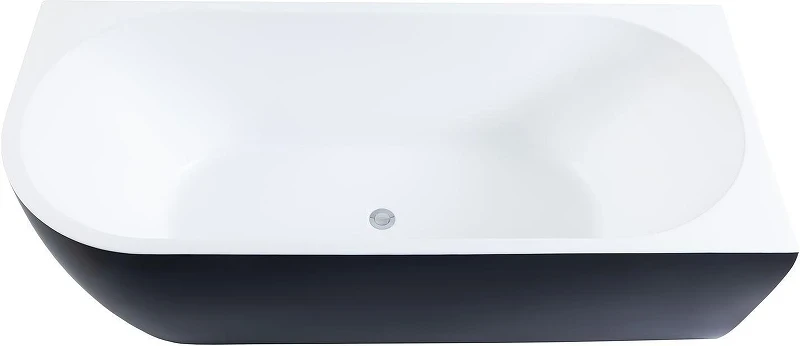 Акриловая ванна Aquanet Family Elegant B 3806-N-GW-MB 180x80 R 293078 цвет Черный матовый Белый