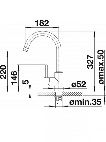 Смеситель для кухни Blanco Mida 526649 цвет Черный матовый
