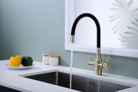Смеситель для кухни Paulmark Salix Sa213419-BR Бронза латунь