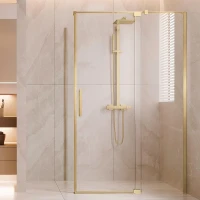 Душевой уголок Vincea Экстенза (Extenza) 120х90 VSR-4EX111290CLG профиль Брашированное золото стекло прозрачное