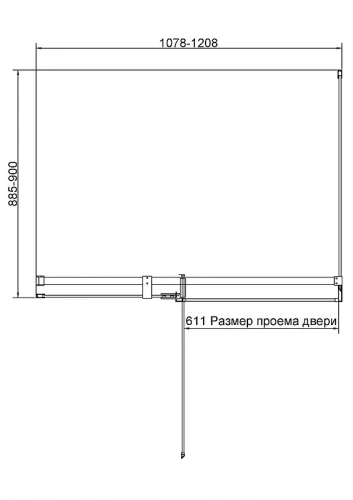 Душевой уголок Vincea Экстенза (Extenza) 120х90 VSR-4EX111290CLG профиль Брашированное золото стекло прозрачное