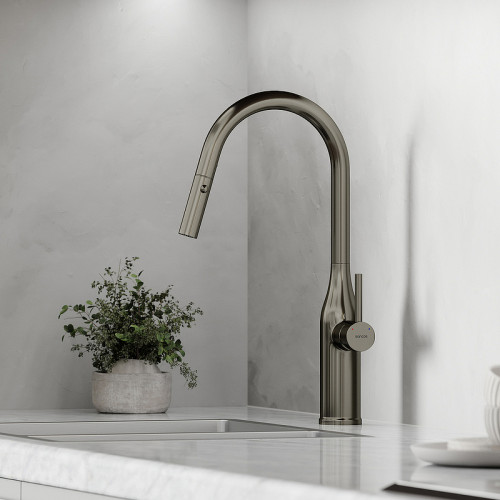 Смеситель для кухни Sancos Grand SC4002GG Вороненная сталь латунь