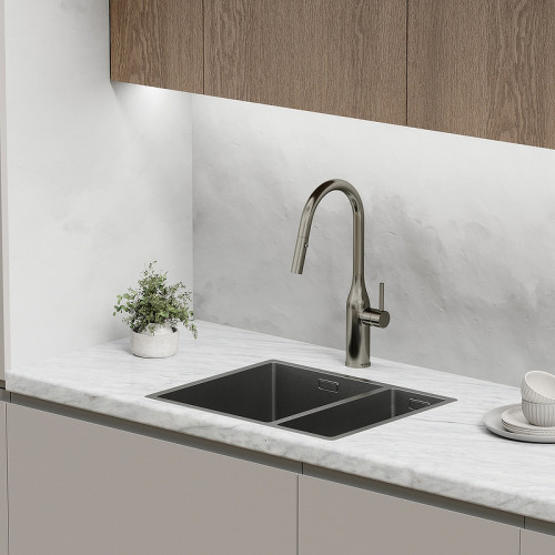 Смеситель для кухни Sancos Grand SC4002GG Вороненная сталь латунь