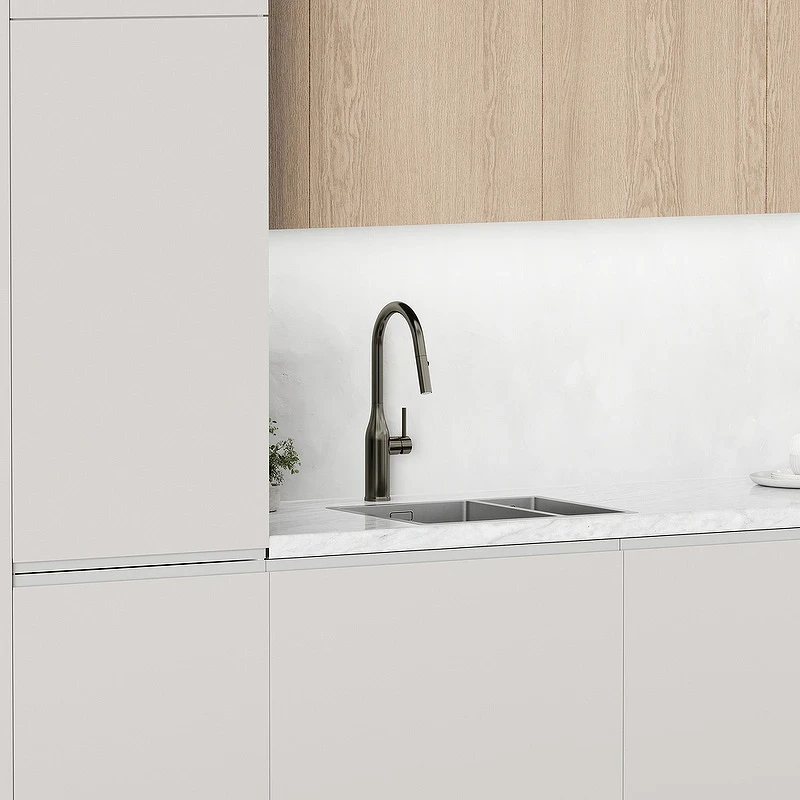 Смеситель для кухни Sancos Grand SC4002GG Вороненная сталь латунь
