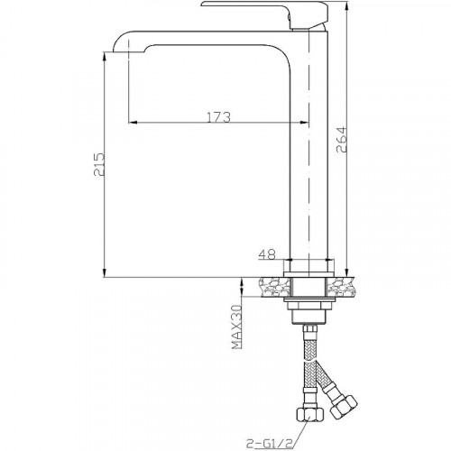 Смеситель для раковины BelBagno Dory DOR-LMC-CRM Хром латунь