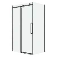 Душевой уголок Grossman Classic 140x70 120.K33.04.1470.21.00 профиль Черный матовый стекло прозрачное