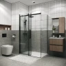Душевой уголок Grossman Classic 140x70 120.K33.04.1470.21.00 профиль Черный матовый стекло прозрачное