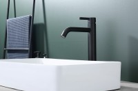 Смеситель для раковины Splenka S221.15.06 Черный матовый нержавеющая сталь однорычажный
