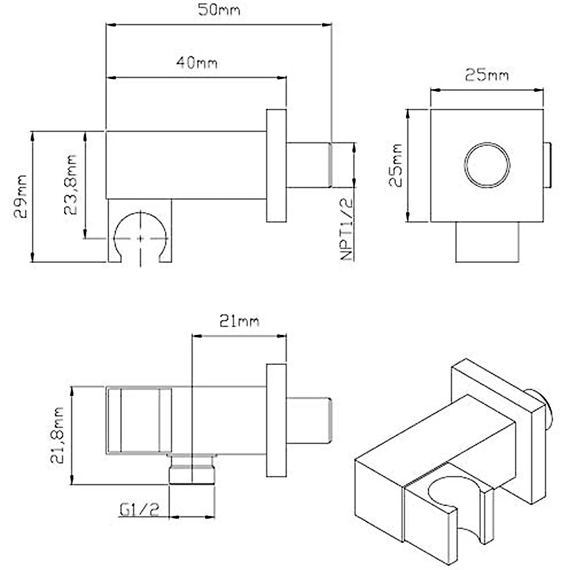 Душевая система Vincea VSFW-433T1GM с термостатом Вороненая сталь латунь встраиваемый