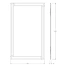 Зеркало Evoform Style 100x60 BY 0831 с зеркальным обрамлением - цвет Графит стекло