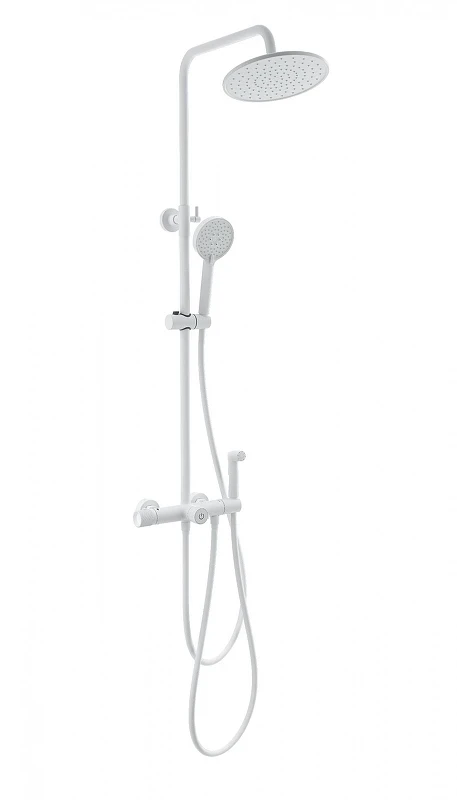 Душевая система Wonzon & Woghand WW-B3097-A-MW с термостатом цвет Белый матовый