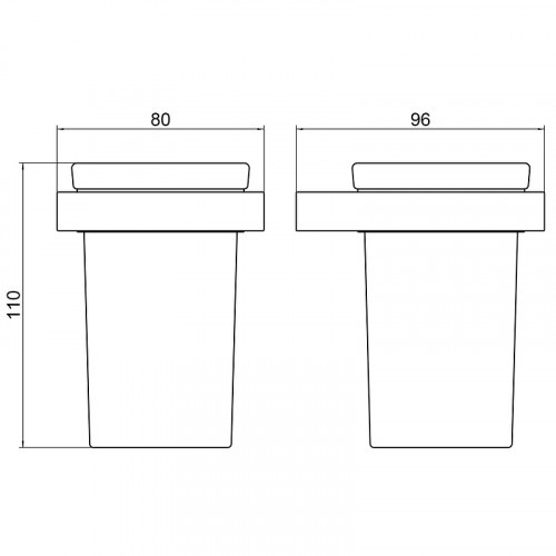 Стакан для зубных щеток Timo Petruma 15233/00 Хром