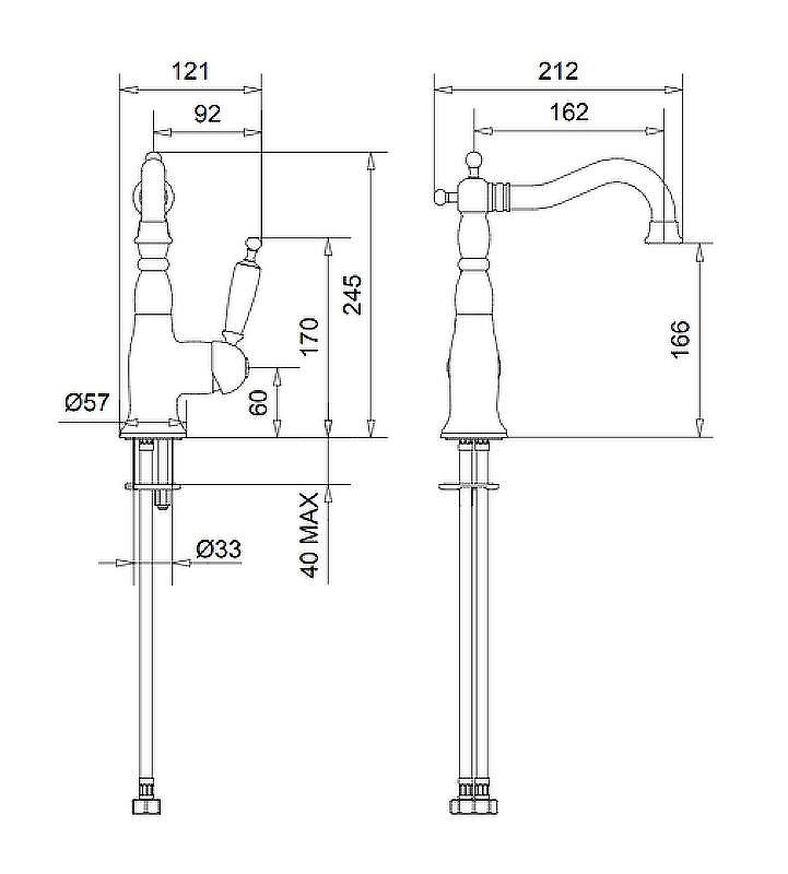 Смеситель для раковины Migliore Oxford 19172 Золото