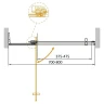 Душевая дверь Cezares Slider 80 SLIDER-B-1-70/80-GRIGIO-BORO профиль Брашированное золото стекло серое