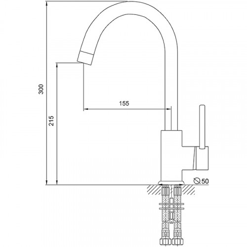 Смеситель для кухни Melodia della vita Ostessa MDV35116_wt Белый латунь