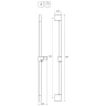 Душевая штанга Ravak 974.60RGB X07P715 Розовое золото латунь на стену
