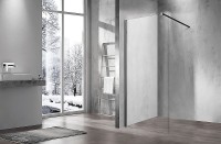 Душевая перегородка Vincea Walk-In 90 VSW-1H900CLB профиль Черный матовый стекло прозрачное