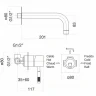 Смеситель для раковины Webert Rimini RI830605010 Золото встраиваемый