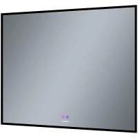 Зеркало Grossman Pragma-норма Black 90 1890802 с подсветкой Черное с сенсорным выключателем и подогревом стекло