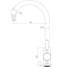 Смеситель для кухни Seaman Barcelone SSL-5226-GL цвет Светлая оружейная сталь
