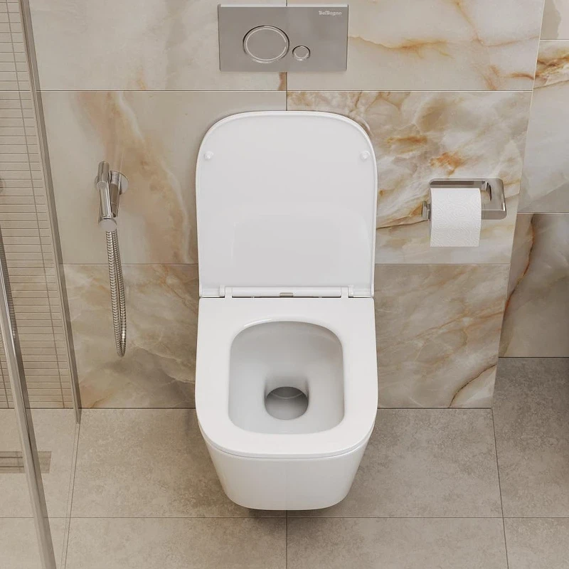 Унитаз BelBagno Ardente-R BB520CH-TOR/SC подвесной цвет Белый с сиденьем Микролифт