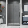 Душевая дверь Azario Shanghai 130 AZ-Y43-130-MB-CL профиль Черный матовый стекло прозрачное
