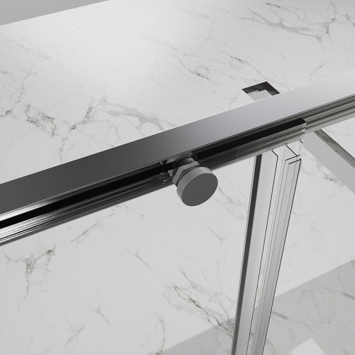 Душевая дверь Azario Shanghai 130 AZ-Y43-130-MB-CL профиль Черный матовый стекло прозрачное