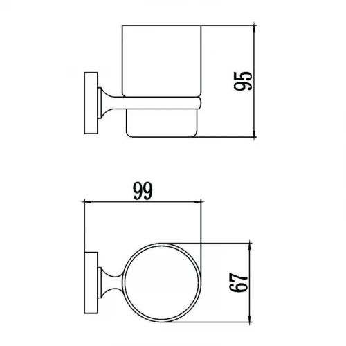 Стакан для зубных щеток Savol S-008758 цвет Хром