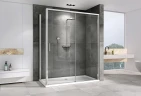 Душевой уголок Abber Komfort 130x100 AG93130-S102 профиль Хром стекло прозрачное