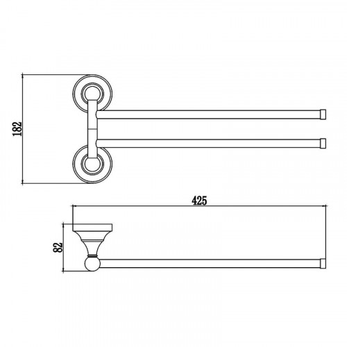 Полотенцедержатель Savol S-06802B поворотный цвет Золото