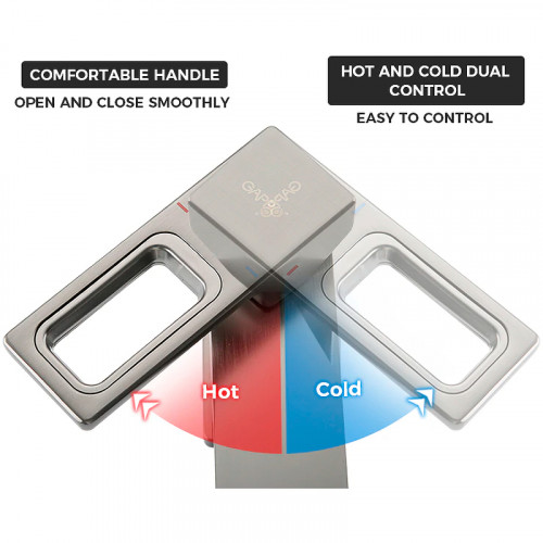 Смеситель для раковины Gappo G17-9 G1017-9 Оружейная сталь латунь