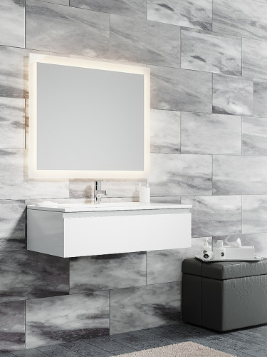 Тумба с раковиной SanVit Авеню-1 75 kavenu175w подвесная Белая глянцевая МДФ / ЛДСП