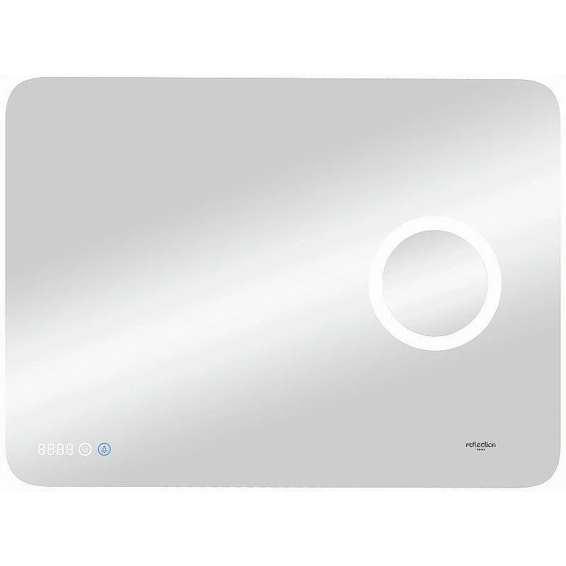 Зеркало Reflexion Point 800х700 RF4513PT с подсветкой с сенсорным выключателем, диммером и часами